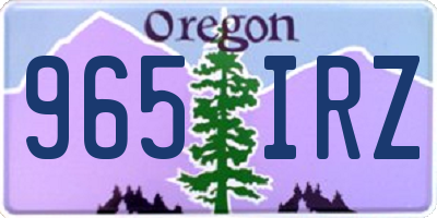 OR license plate 965IRZ