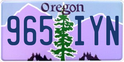 OR license plate 965IYN