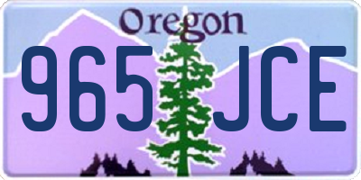 OR license plate 965JCE