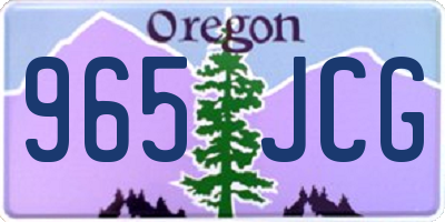 OR license plate 965JCG