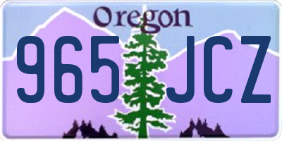 OR license plate 965JCZ