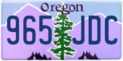 OR license plate 965JDC