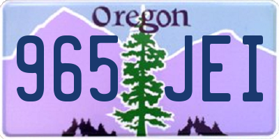 OR license plate 965JEI
