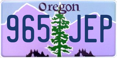 OR license plate 965JEP