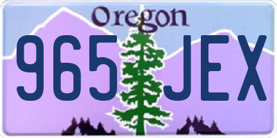 OR license plate 965JEX