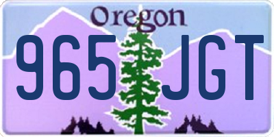 OR license plate 965JGT
