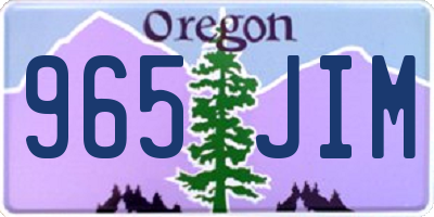 OR license plate 965JIM