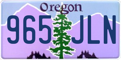 OR license plate 965JLN