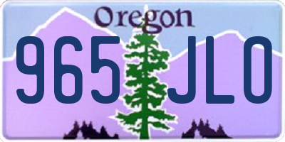 OR license plate 965JLO