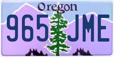 OR license plate 965JME