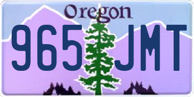OR license plate 965JMT