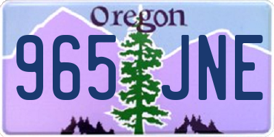 OR license plate 965JNE