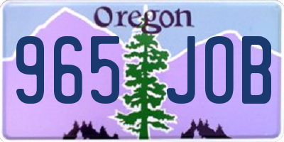 OR license plate 965JOB