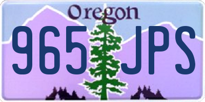 OR license plate 965JPS