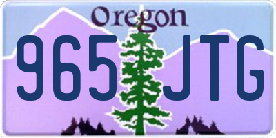 OR license plate 965JTG