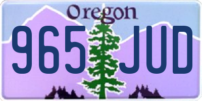 OR license plate 965JUD
