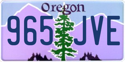 OR license plate 965JVE