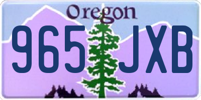 OR license plate 965JXB