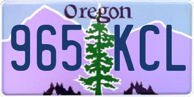 OR license plate 965KCL