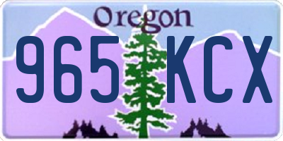 OR license plate 965KCX