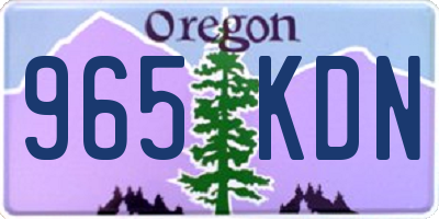 OR license plate 965KDN