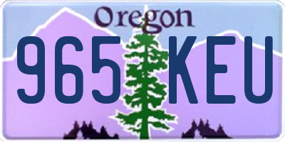 OR license plate 965KEU