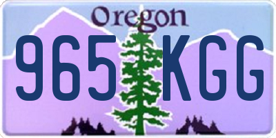 OR license plate 965KGG