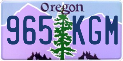 OR license plate 965KGM