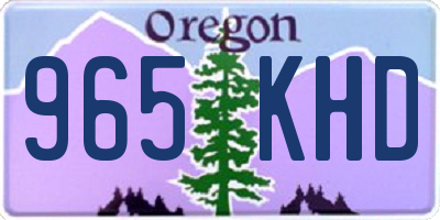 OR license plate 965KHD