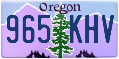 OR license plate 965KHV