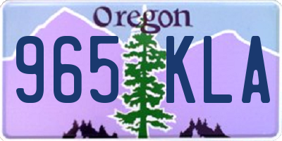 OR license plate 965KLA