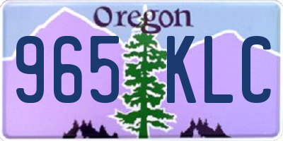 OR license plate 965KLC