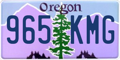 OR license plate 965KMG
