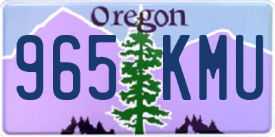 OR license plate 965KMU