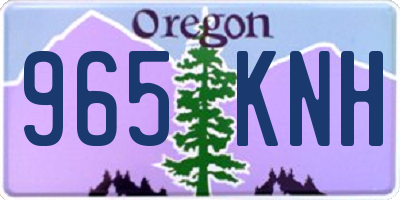 OR license plate 965KNH