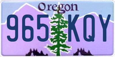 OR license plate 965KQY