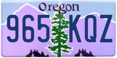 OR license plate 965KQZ