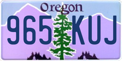 OR license plate 965KUJ