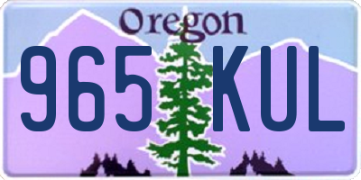 OR license plate 965KUL
