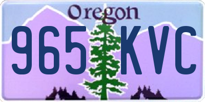 OR license plate 965KVC