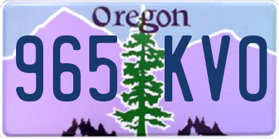 OR license plate 965KVO
