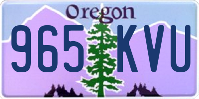 OR license plate 965KVU