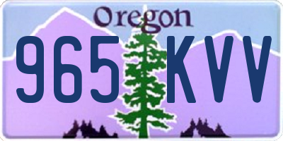 OR license plate 965KVV
