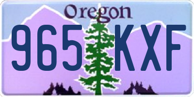 OR license plate 965KXF
