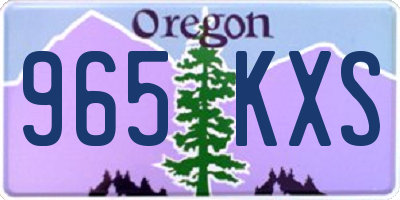 OR license plate 965KXS