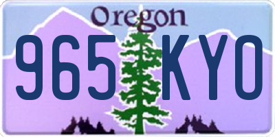 OR license plate 965KYO
