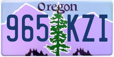 OR license plate 965KZI