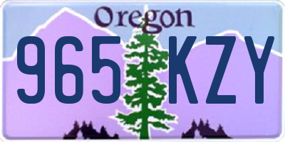 OR license plate 965KZY
