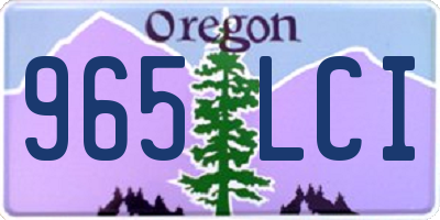 OR license plate 965LCI