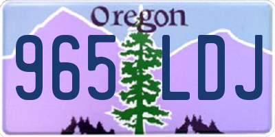 OR license plate 965LDJ